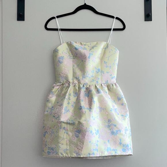 Yellow, Pink and Blue Floral Dress - Picture 2 of 4